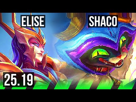 ELISE vs SHACO (JGL) | Quadra, 16/2/6, Legendary | NA Grandmaster | 25.19