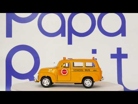 Металлическая машинка Kinsmart 1:36 «1950 Chevrolet Suburban School Bus» KT5005D, инерционная