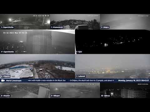 Live views from Ukraine 01/15/2023 B - Kramatorsk, Kharkiv, Kyiv, Zaporizhzhia and other cities