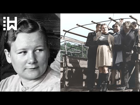 Veřejná poprava Wandy Klaff, nacistické dozorkyně ze Stutthofu - 2. světová válka