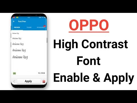OPPO High Contrast Font Enable And Apply ! 2020 Font Tips And Tricks