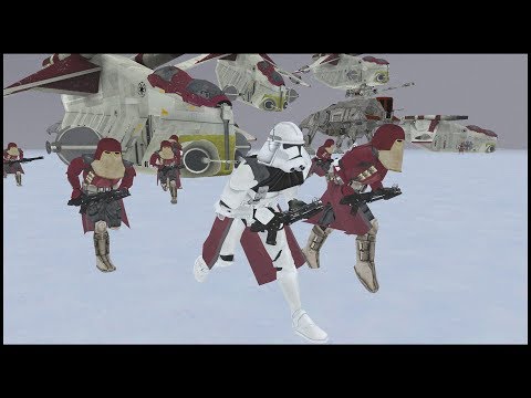 Clone LAAT Gunship Air Invasion! - Men of War: Star Wars Mod Battle Simulator