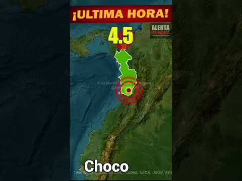 Un movimiento telúrico de magnitud 4.5 se registró este 11 de septiembre en Chocó, Colombia