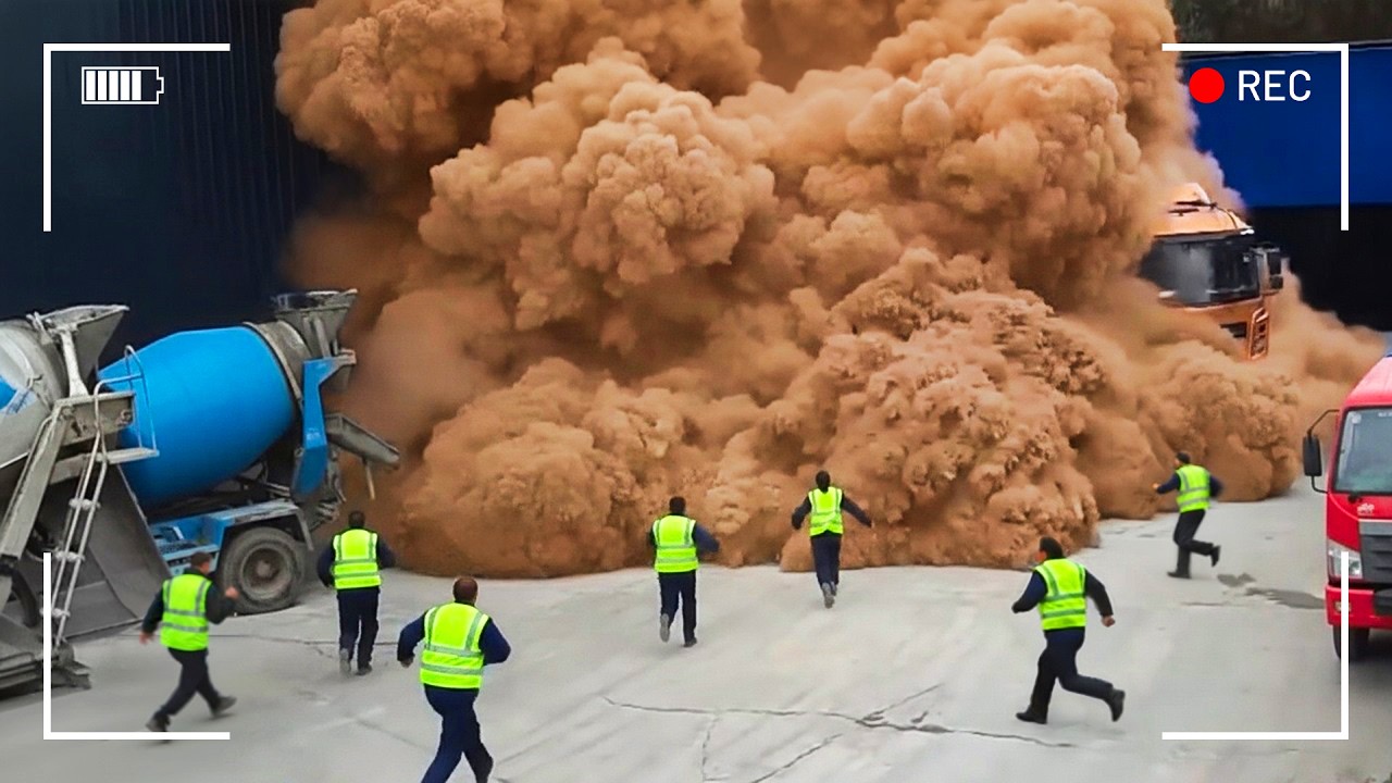 كارثة مباشرة أمام الكاميرا… لحظات غباء لا تُصدق من عمال في مواقع العمل!