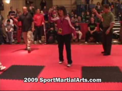 Ryan McGriff v Hamed Firouzi - Men's LW point sparring - 2009 Diamond Nationals