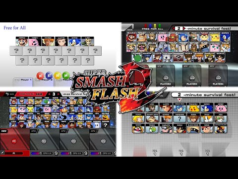 Evolution of Characters Selection Screen | Super Smash Flash 2