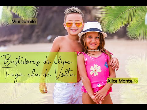 Alice Monteiro e vini Camilo nos bastidores da gravação do clipe Traga ela de volta