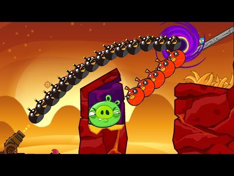 Angry Birds Collection Hacked 3 - PIGGIES GOT BLASTED BY 100 BOMBER BIRDS BLACK HOLE LEVELS!