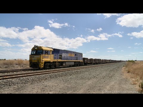 3XM4 Pacific National Steel Train With Solo NR107 (9/1/2019) - PoathTV Australian Railways