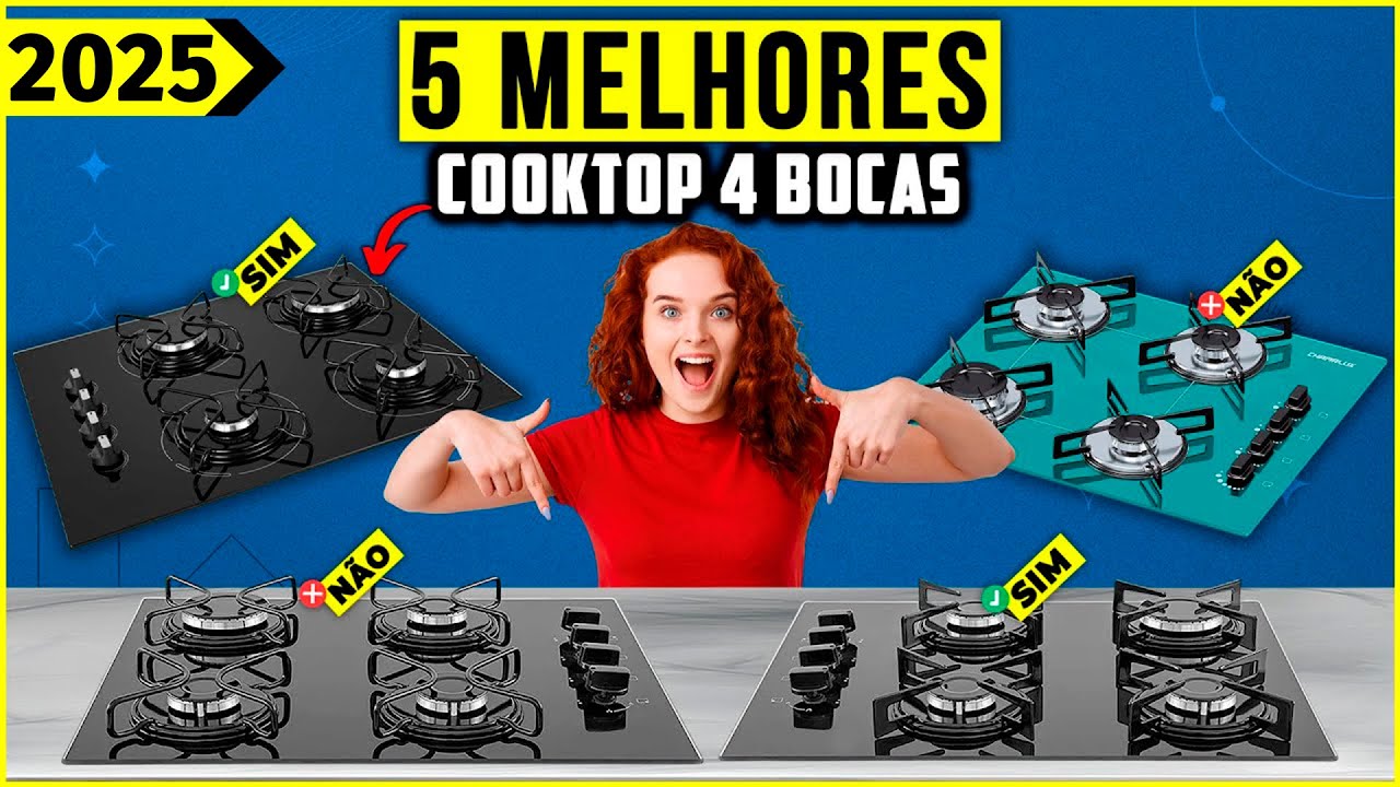 Os 5 Melhores Cooktop 4 Bocas/ Fogão Cooktop 4 Bocas De 2024!