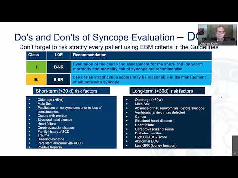 Assessment and Diagnosis of Syncope: The Do's and Don'ts