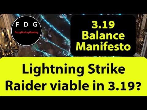 Raider Lightning Strike Changes based on 3.19 Balance Manifesto