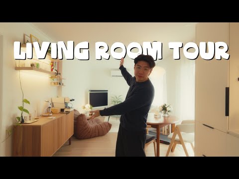 2025 Cozy Living Room Tour | Mid century Modern, Japandi Interiors