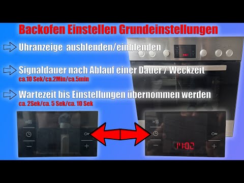 BSH Backofen E-Herd Grundeinstellungen / Programmierung von Uhr - Menü - Signalton