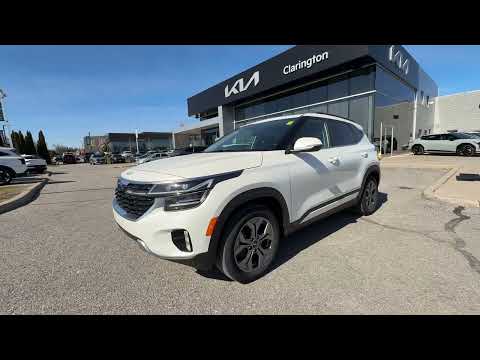 2024 Kia Seltos in White for sale at Clarington Kia in Bowmanville, ON