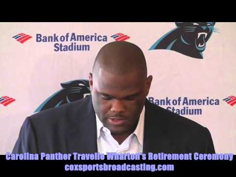 Carolina Panther Travelle Wharton's Retirement Ceremony
