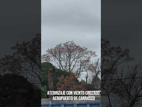 Aterrizaje con viento cruzado en el aeropuerto internacional de Carrasco