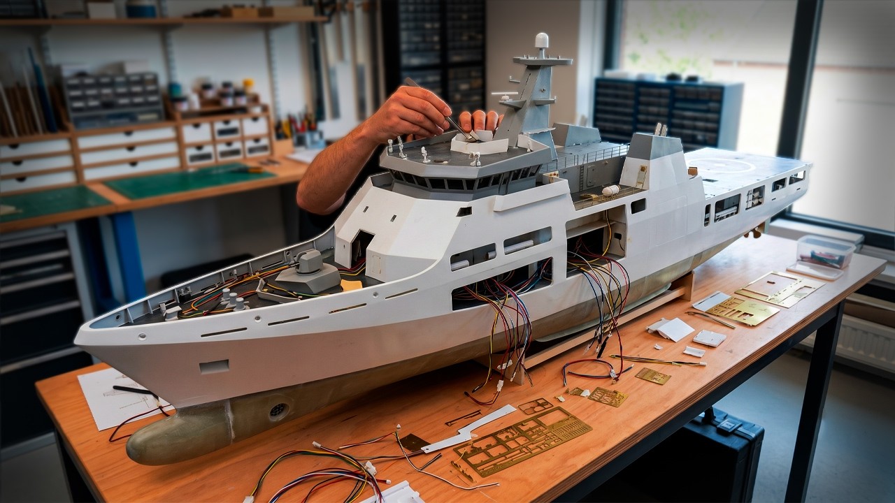 Man Builds Hyperrealistic RC Warship at Scale | OPV 1800 Military Replica by @jufri_88