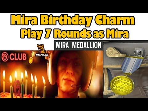Mira's Birthday Medallion Charm - Rainbow Six Siege Blood Orchid