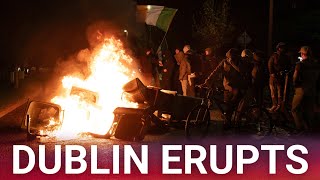 Protests rage in Dublin following alleged rape of 10-year-old girl near asylum seeker hotel