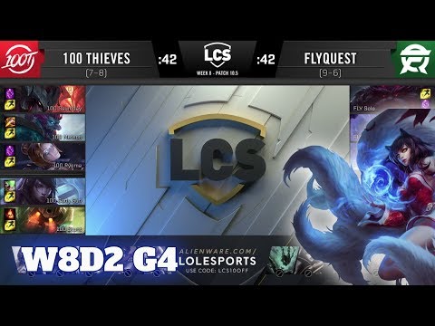 100 Thieves vs FlyQuest | Week 8 Day 2 S10 LCS Spring 2020 | 100 vs FLY W8D2