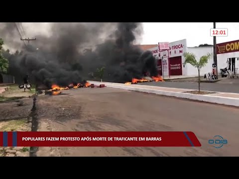 Populares fazem protesto após morte de traficante em Barras 22 07 2022