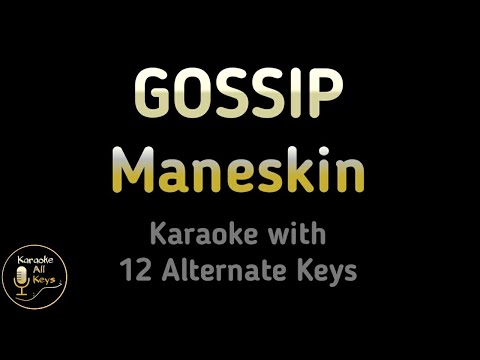 Måneskin - GOSSIP Karaoke Instrumental Lower Higher Female Original Key