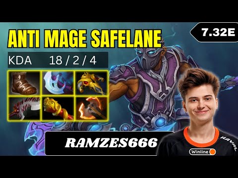 RAMZES666 Anti-Mage Safelane Gameplay Patch 7.32e - Dota 2 Full Match Gameplay