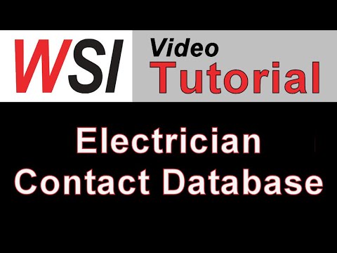 Microsoft Access Electrician Contact Database Template