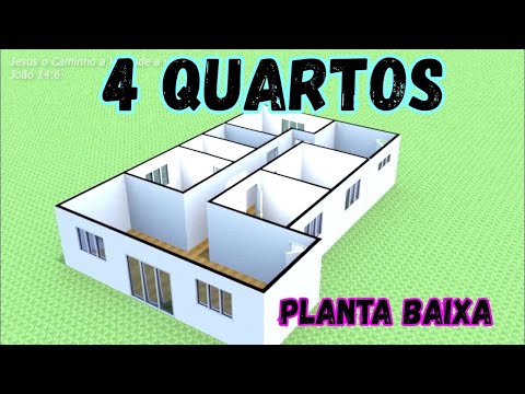 planta baixa 7,5x13 com 4 quartos | planta casa terrea 4 quartos