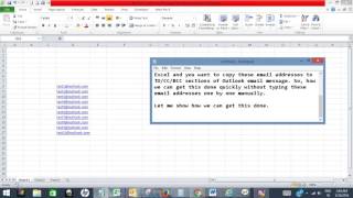 Quickly convert email addresses column in Excel to Outlook email list