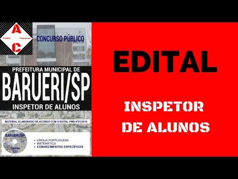 Edital e Curso Online - Concurso Prefeitura de Barueri-SP 2018 - Inspetor de Aluno