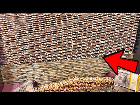 WORLD’S “LARGEST” POKER CHIP WALL CRASHES! HIGH RISK COIN PUSHER $5,000,000 BUY-IN! (MEGA JACKPOT)