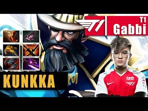Kunkka Safelane | T1.Gabbi | KUNKKA BEAST CARRY SILVER EDGE NO MERCY | 7.31b Gameplay Highlights