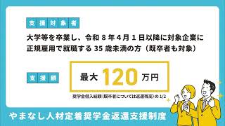 やまなし人材定着奨学金返還支援事業