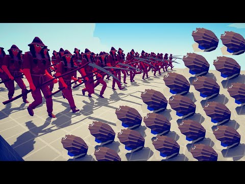 50x CLAMS vs 70x MELEE Units | Totally Accurate Battle Simulator - TABS BOX