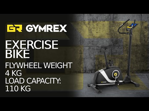 video - Factory second Exercise Bike - flywheel weight 4 kg - holds up to 110 kg - LCD - 76 - 93.5 cm height