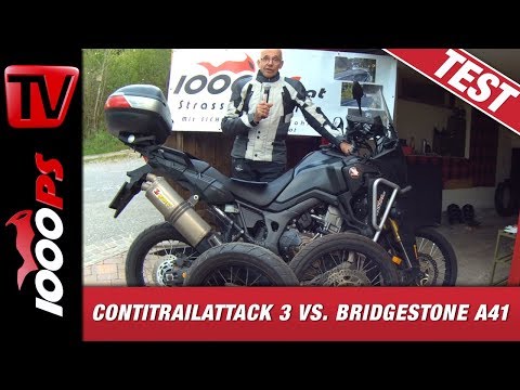 ContiTrailAttack 3 vs. Bridgestone A41 Nassvergleich - Varahannes testet im Regen!
