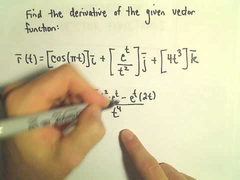 Derivative of a Vector Function - Another Ex 1