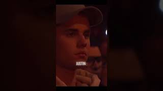 Justin&#39;s reaction when Selena got kissed
