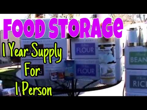 FOOD STORAGE: 1 year supply for 1 person!