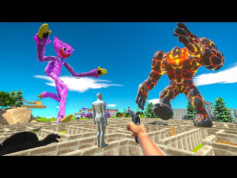 FPS AVATAR SAVE KISSY MISSY FROM LAVA BOY DINOSAURS ARMY - Animal Revolt Battle Simulator ARBS