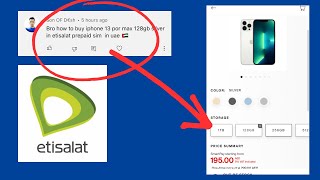 How to get iphone 13 pro max from etisalat with prepaid sim