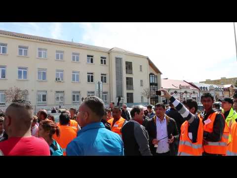 Rómovia na proteste v Michalovciach