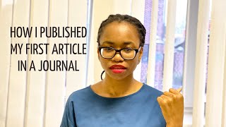 How I Published My First Research Article in a Journal