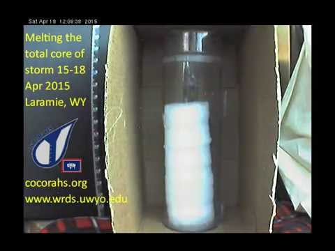 Melting Snow Core Time Lapse