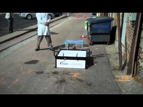 Vixen Composites' Vixenite roof drop durability experiment