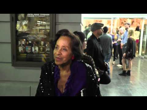Marla Gibbs talks about The Jeffersons as she leaves the Montalban Theatre in Hollywood