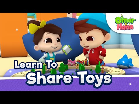 Omar & Hana Learn To Share Toys 🧸🪀🧮🐩 | Islamic Series & Songs For Kids