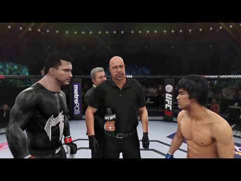 Venom vs. Bruce Lee (EA sports UFC 3) - CPU vs. CPU - Crazy UFC 👊🤪